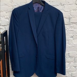 Adolfo 44R Blue Suit